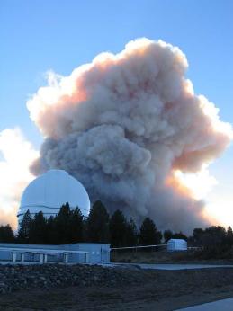 Fire near Palomar Observatory