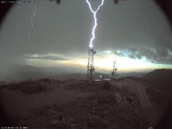 Captured lightning strike on Mt. Laguna