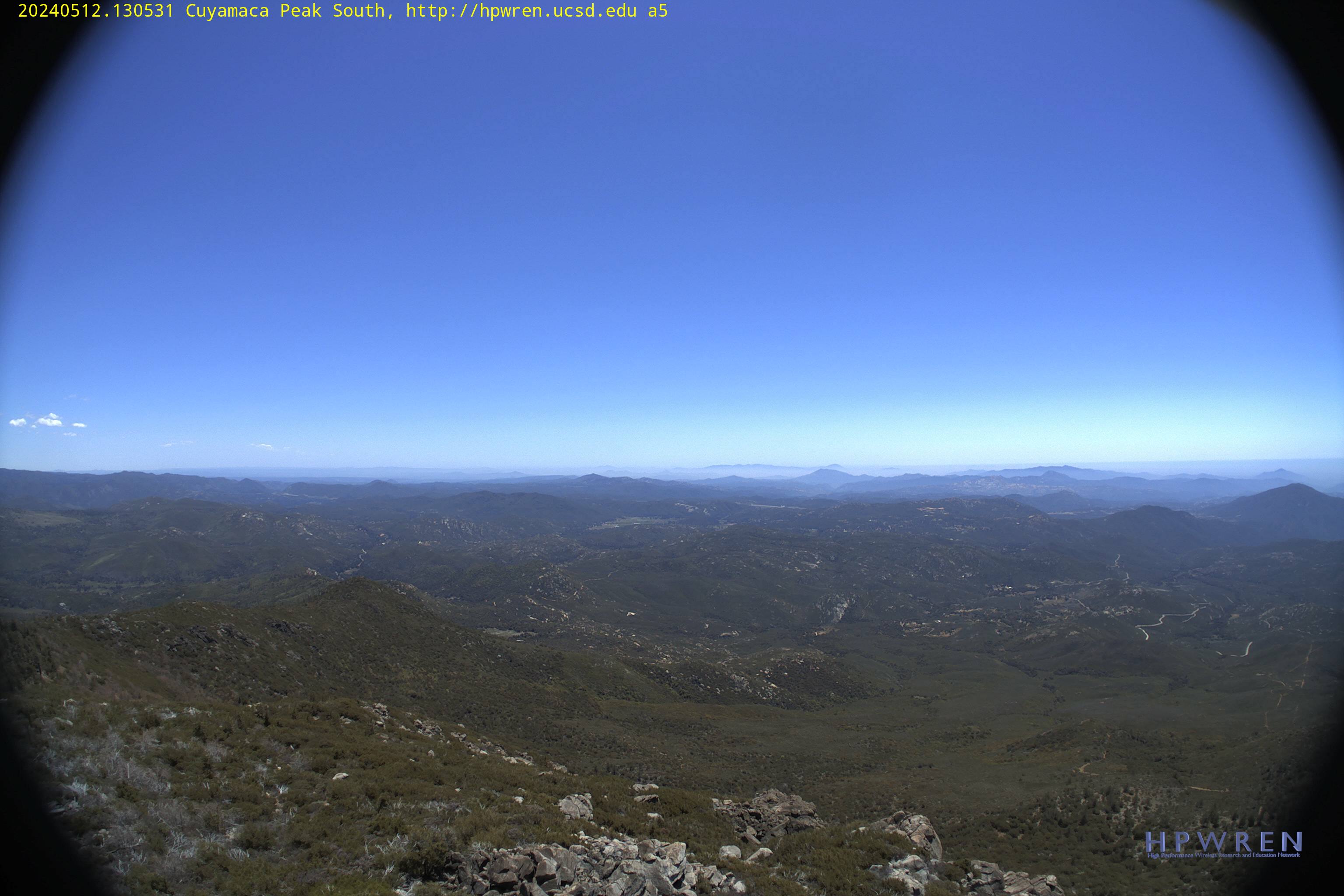 USA San Diego Panoramic view from Cuyamaca Peak live camera