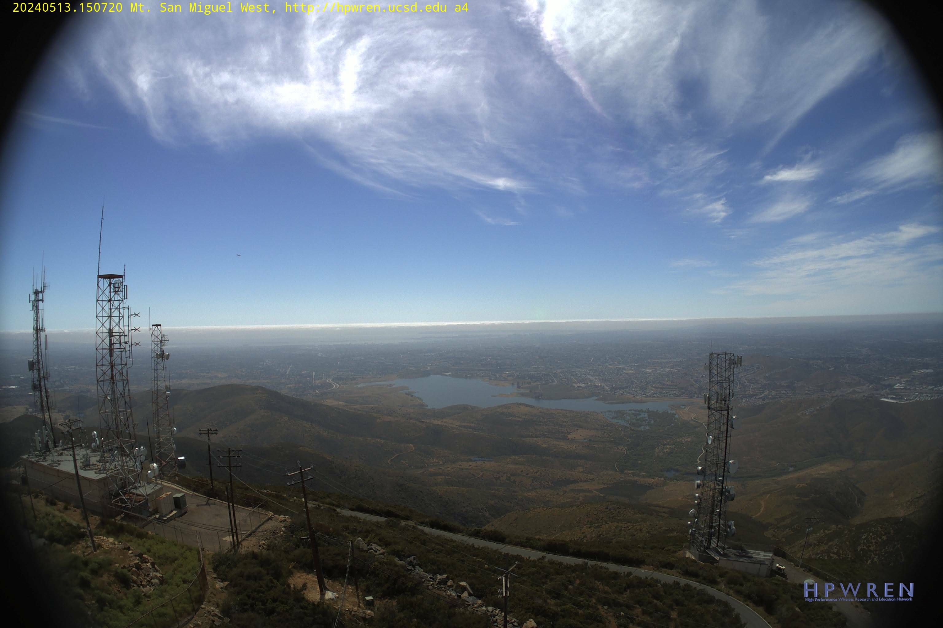 USA Sweetwater Reservoir, panoramic from above live camera
